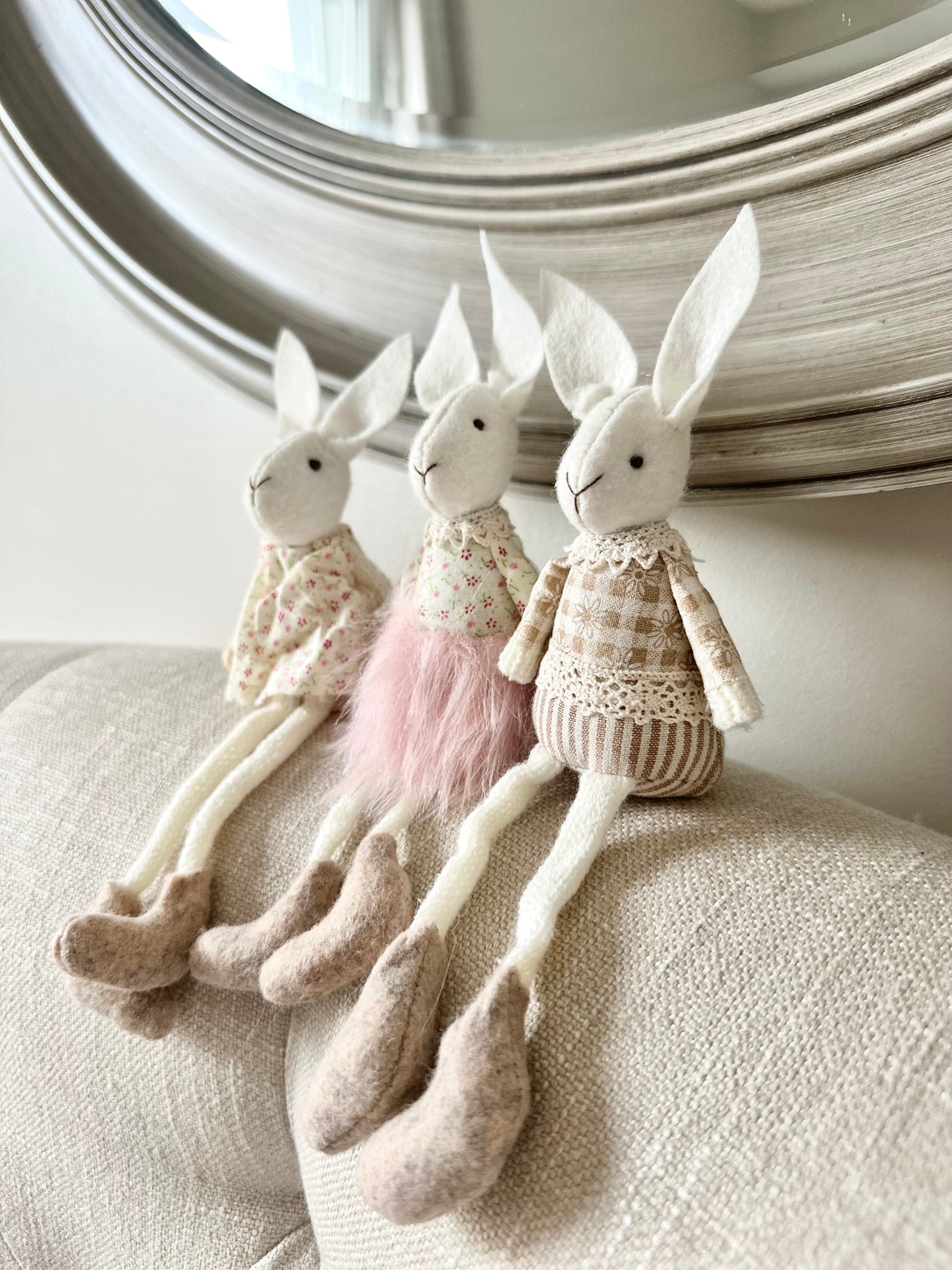 Floral & Neutral Sitting Bunnies' ( NOT PERSONALISED )