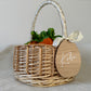 Wicker Easter Basket with Personalised Tag