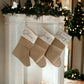 Burlap Jute Christmas Stockings