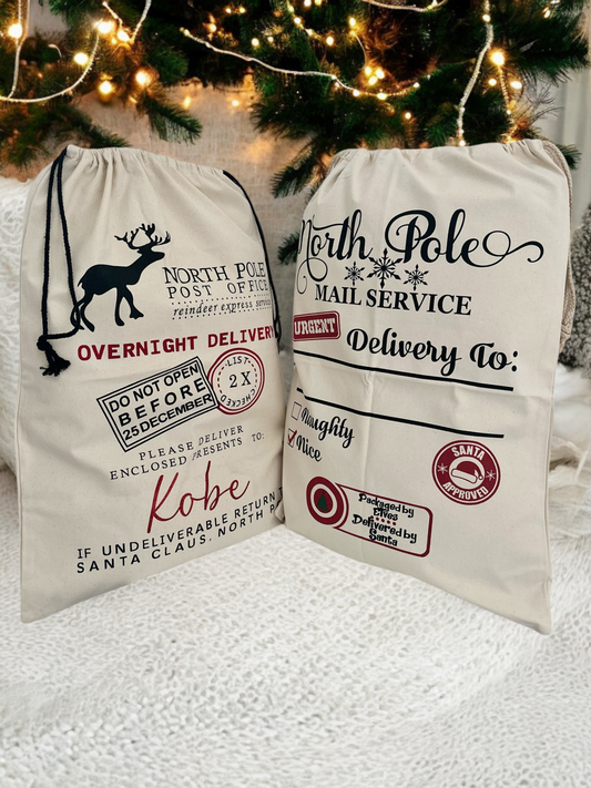 Large North Pole Christmas Sacks