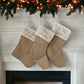 Burlap Jute Christmas Stockings