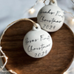 Decorative White Ceramic Keepsake Baubles