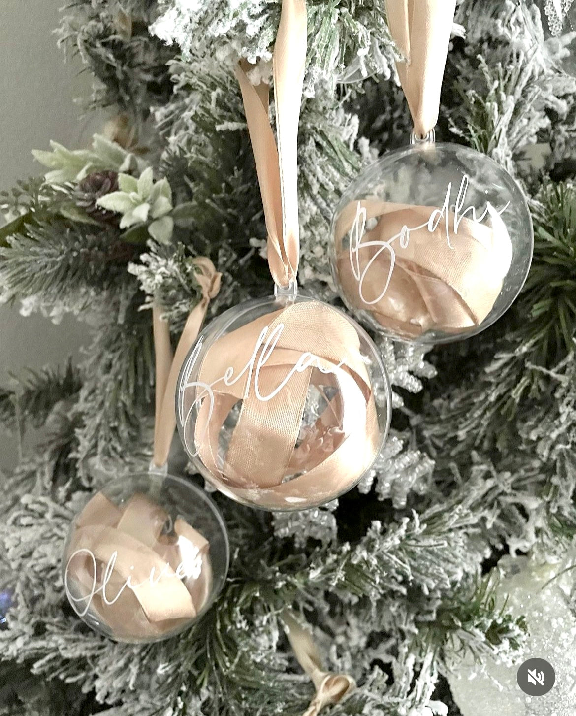 Personalised Ribbon Christmas Bauble - *PLEASE READ DESCRIPTION*