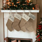 Burlap Jute Christmas Stockings