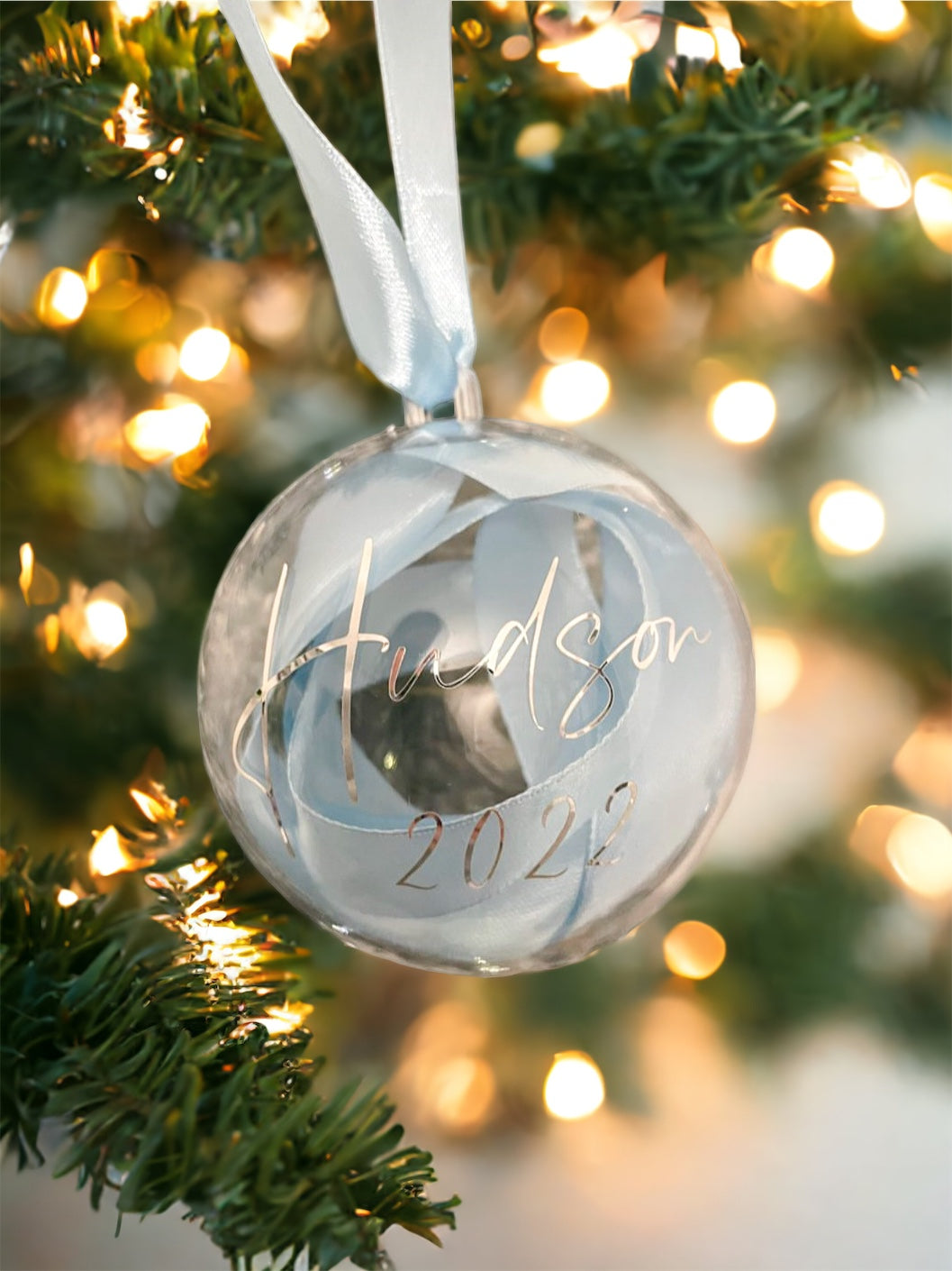 Personalised Ribbon Christmas Bauble - *PLEASE READ DESCRIPTION*