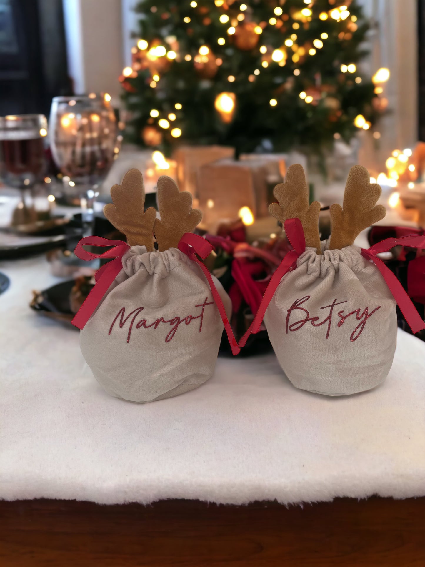 Personalised Reindeer Treat Bags