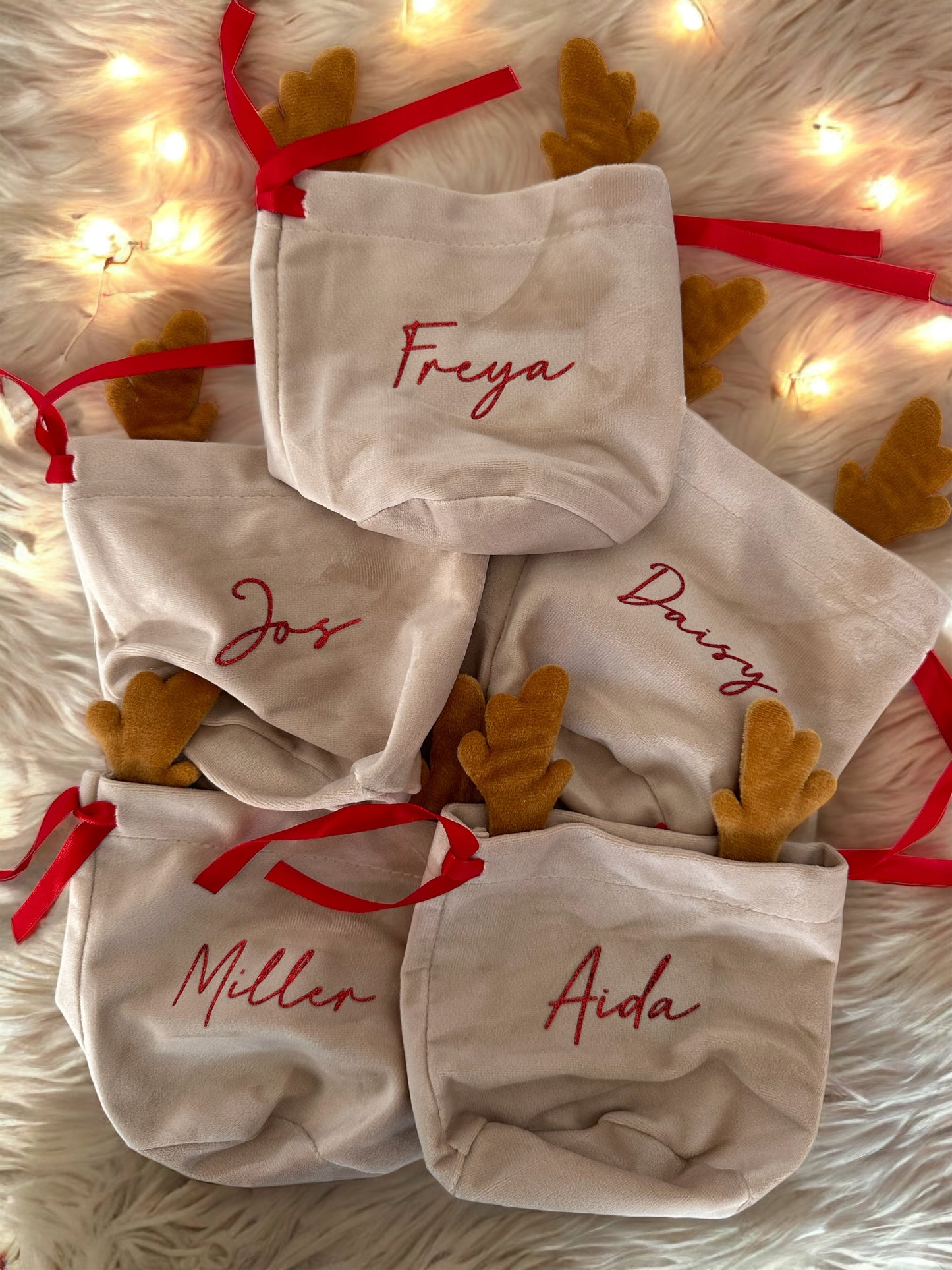 Personalised Reindeer Treat Bags