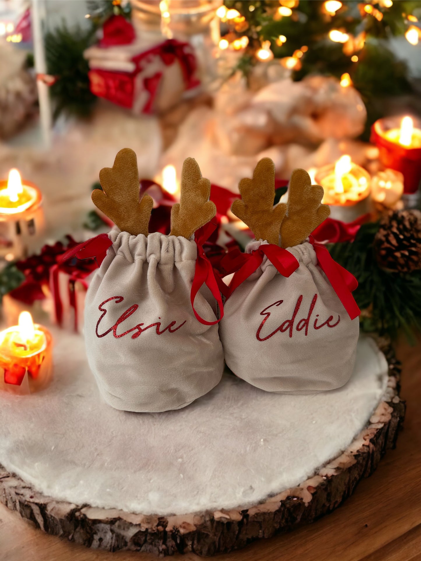 Personalised Reindeer Treat Bags