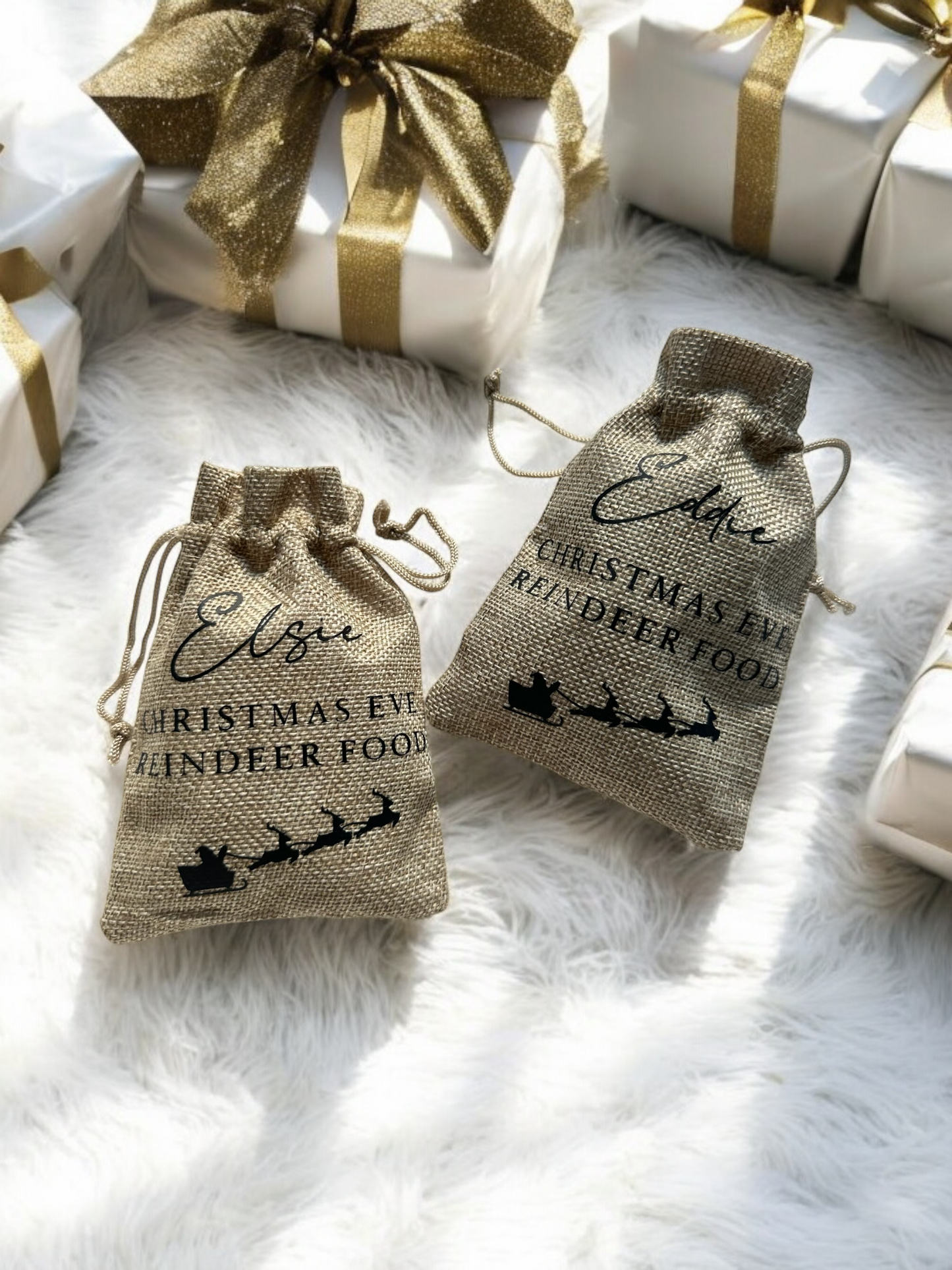 Personalised Christmas Reindeer Food Bags