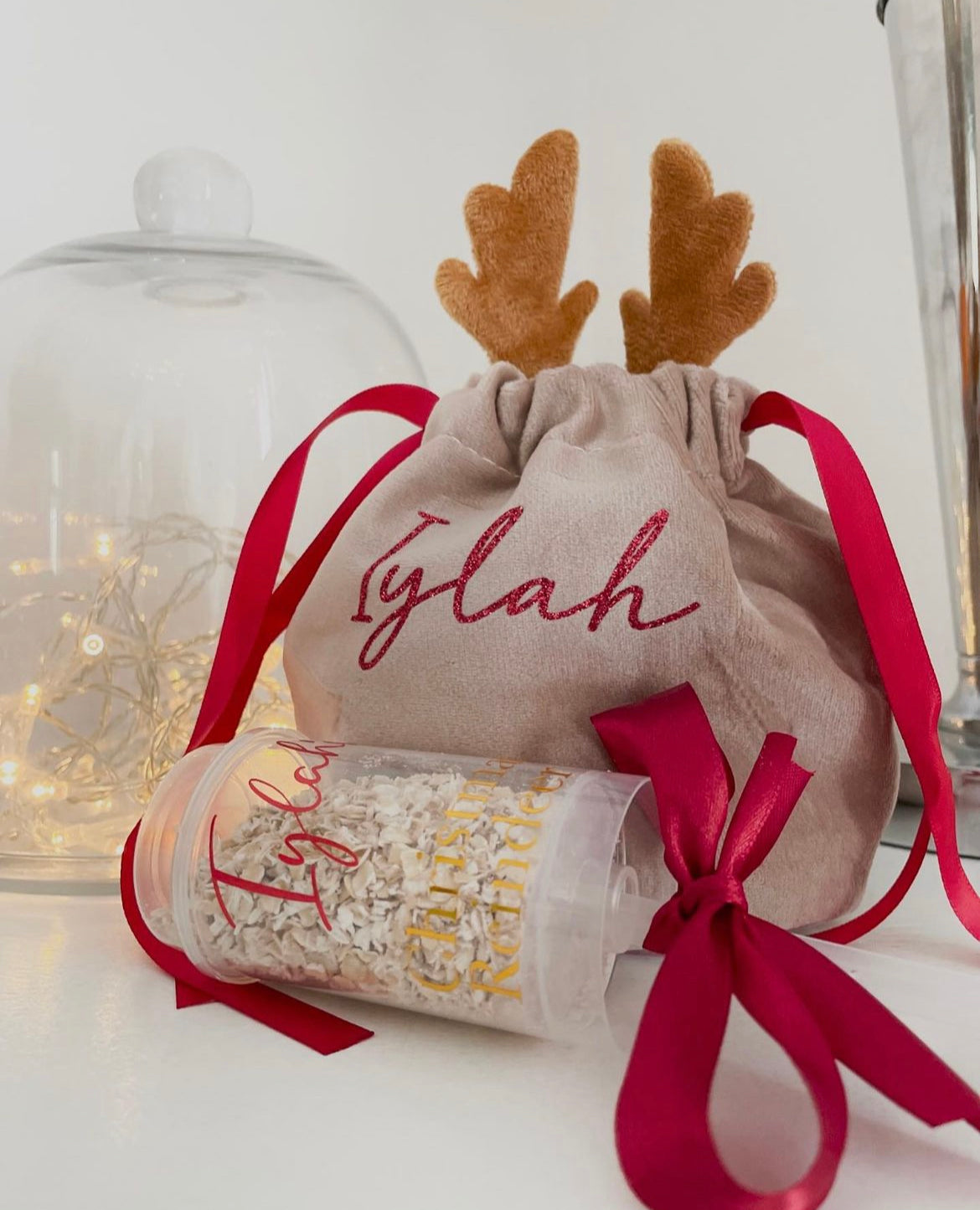 Personalised Reindeer Treat Bags