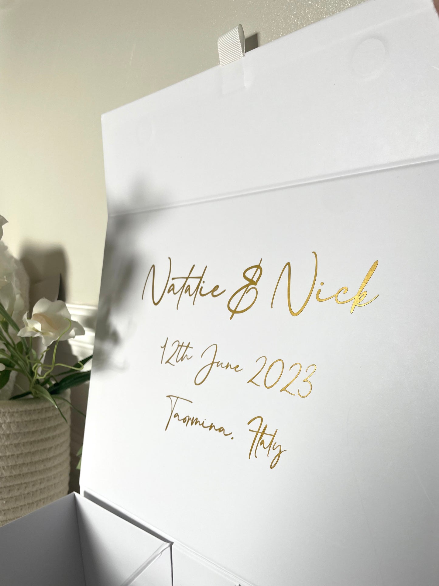 White Magnetic Wedding Gift Box