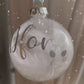 Personalised Glass Feather Baubles