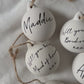 Bridesmaid White Ceramic Keepsake Baubles