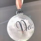 Personalised Glass Feather Baubles